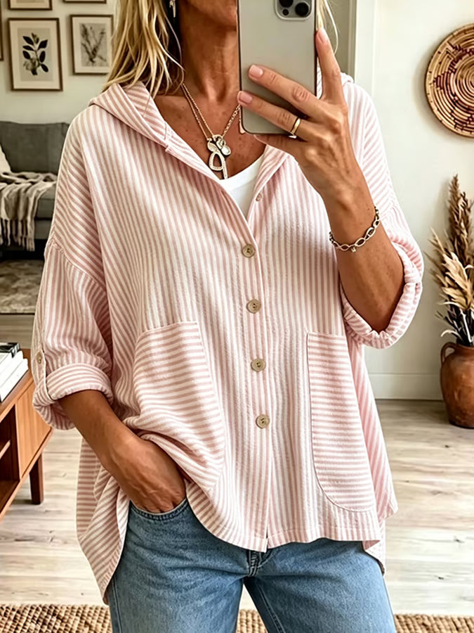Women's Plaid And Stripe Art  Print Cardigan