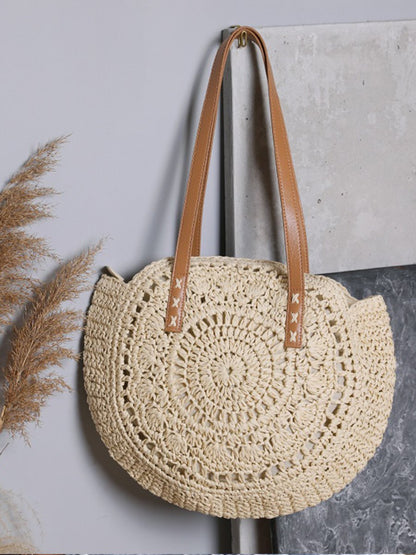Women's Large Capacity Beach Resort Straw Bag