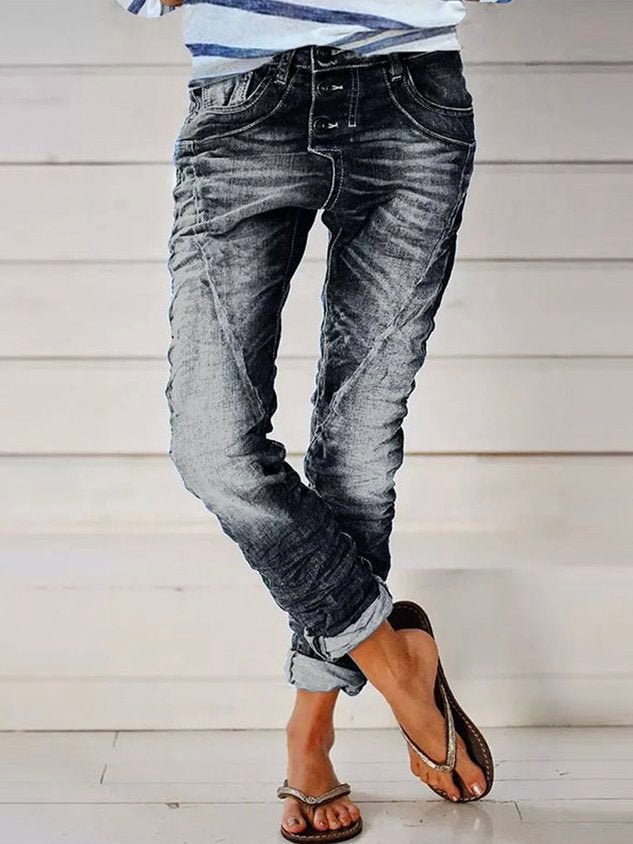 West Style Denim Washing Process Jeans