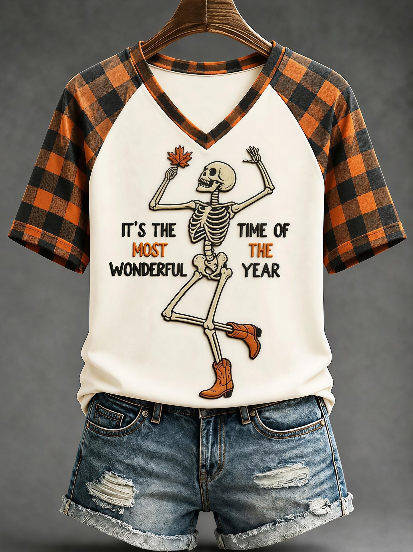 Women's Fall Funny Casual Graphic Print T-Shirt