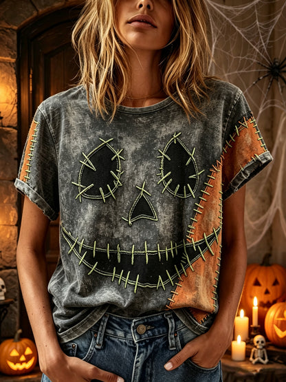 Women's Distressed Expression Halloween Top