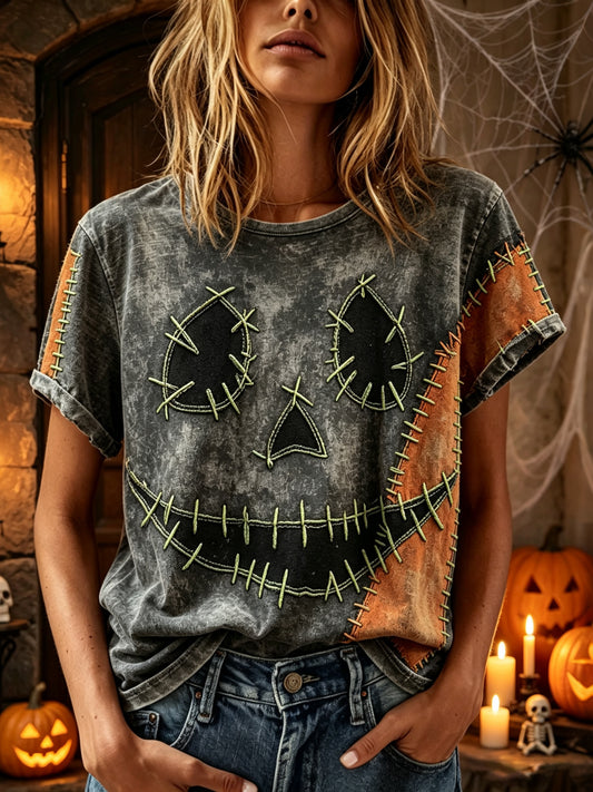 Women's Distressed Expression Halloween Top