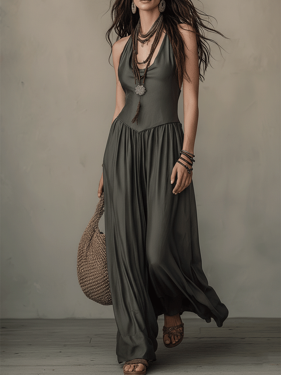 Fluid Relaxed Boho Maxi Dress