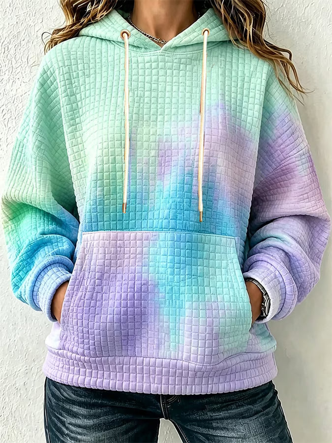 Women's Gradient Autumn Print Hooded Sweatshirt