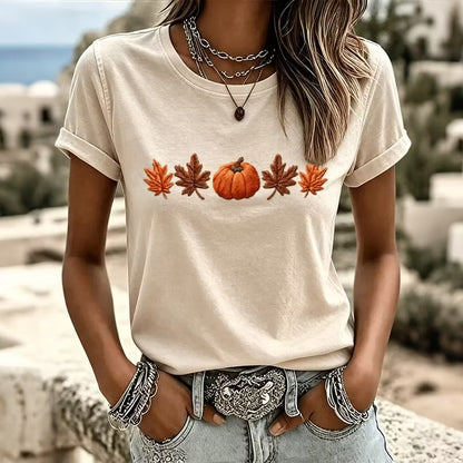 Women's Casual Pumpkin Print Autumn Top