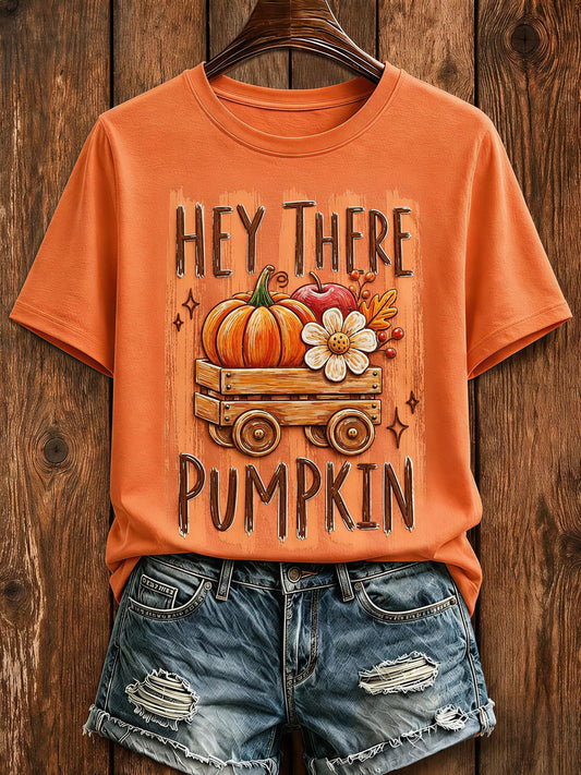 Women's Fall Funny Casual Graphic Print T-Shirt