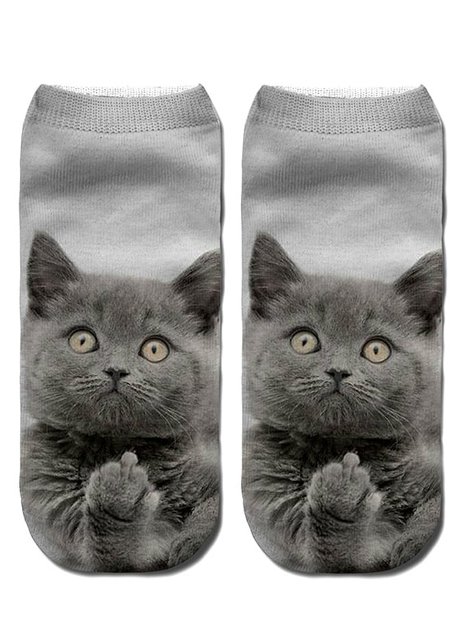 Unisex Cat Print Socks