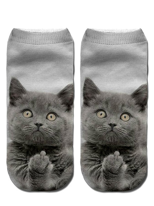 Unisex Cat Print Socks
