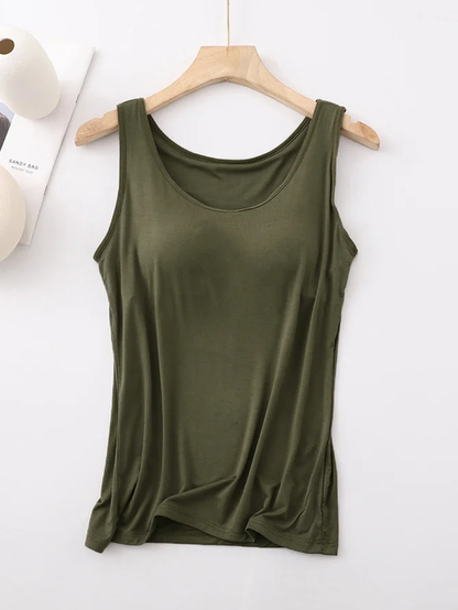 Casual Crew Neck Loose Tank Top