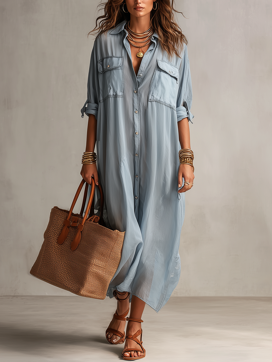 Classic Oversized Shirt Dress