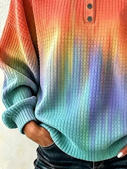 Women'S Casual Ombré Print Sweatshirt
