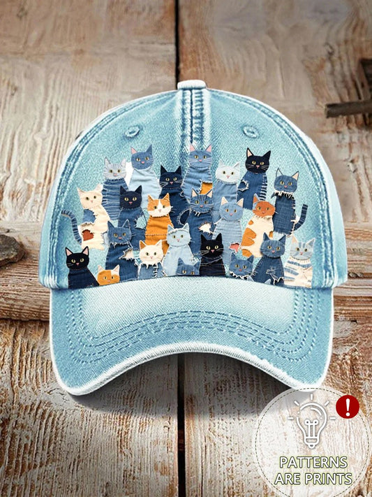 Cute Animal Cat Art Print Hat