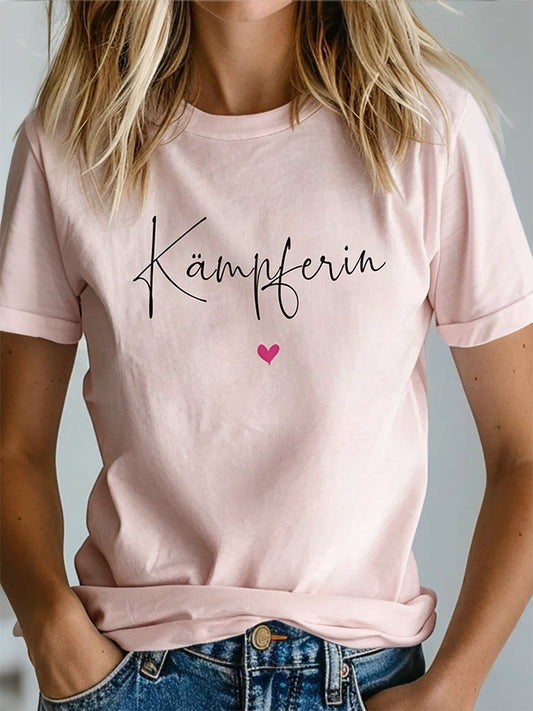 Women's Breast Cancer Awareness Print T-shirt