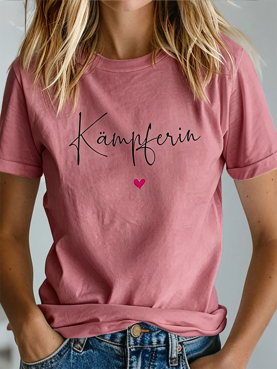 Women's Breast Cancer Awareness Print T-shirt