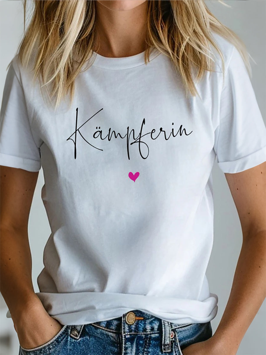 Women's Breast Cancer Awareness Print T-shirt