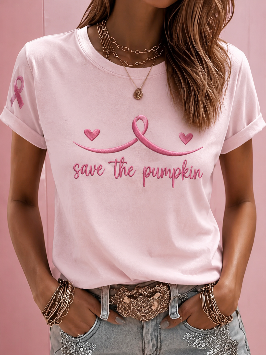 Women's Breast Cancer Short-sleeved T-shirt