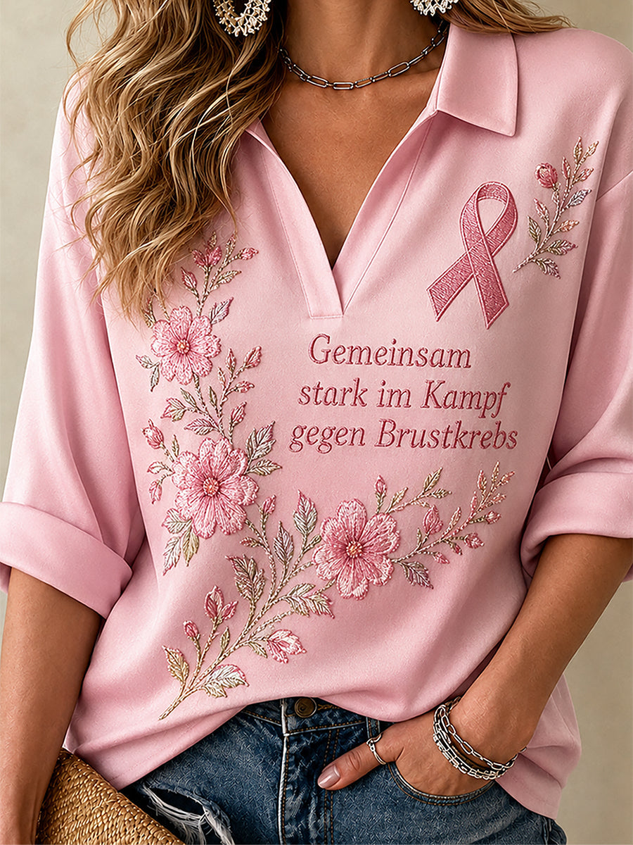 Women's Breast Cancer Awareness Print T-Shirt