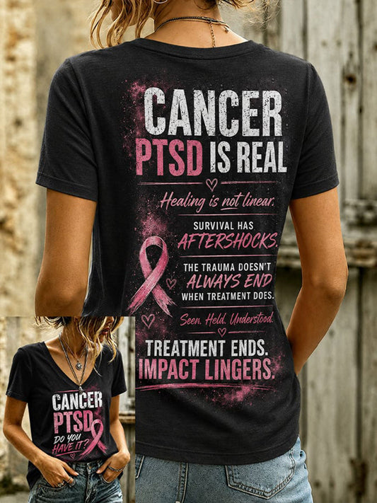 Women's Breast Cancer Awareness Graphic Casual T-Shirt