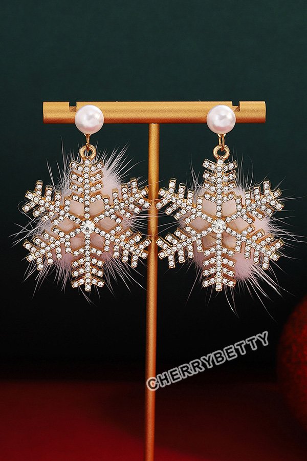 Sparkling Christmas Snowflake Earrings