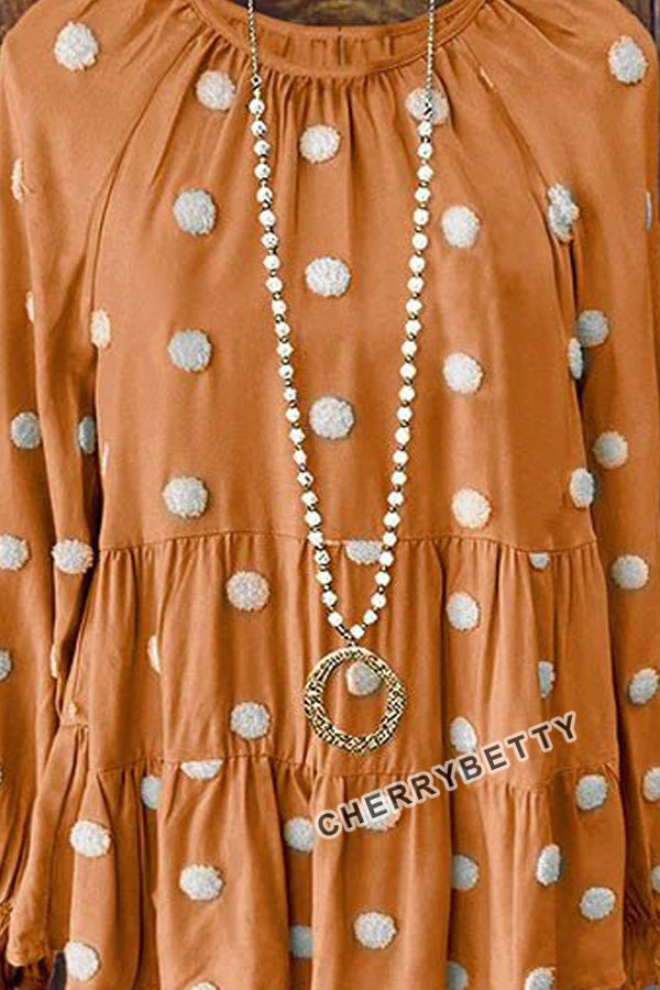Gold Chain Beaded Pearl Necklace With Round Metal Pendant