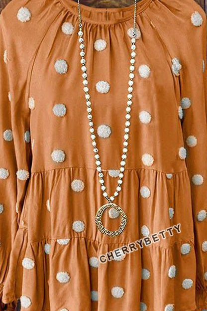 Gold Chain Beaded Pearl Necklace With Round Metal Pendant