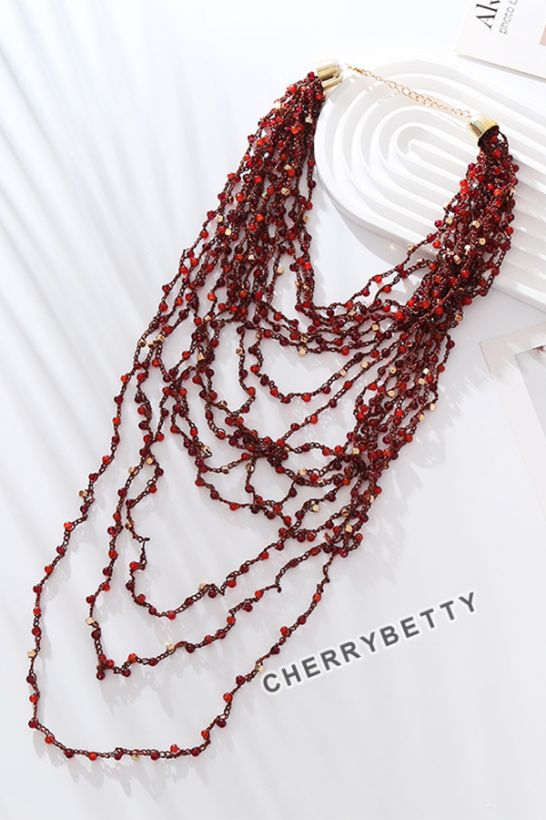 Boho Beaded Layered Necklace