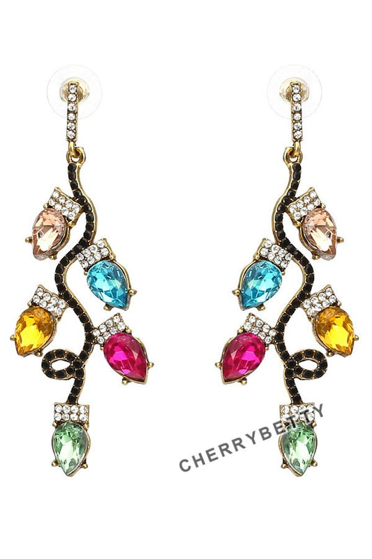 Colorful Christmas Lights Earrings