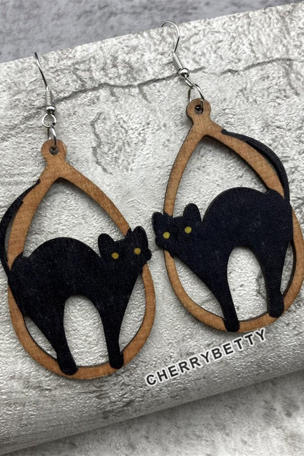 Vintage Halloween Ghost Hollow Out Earrings